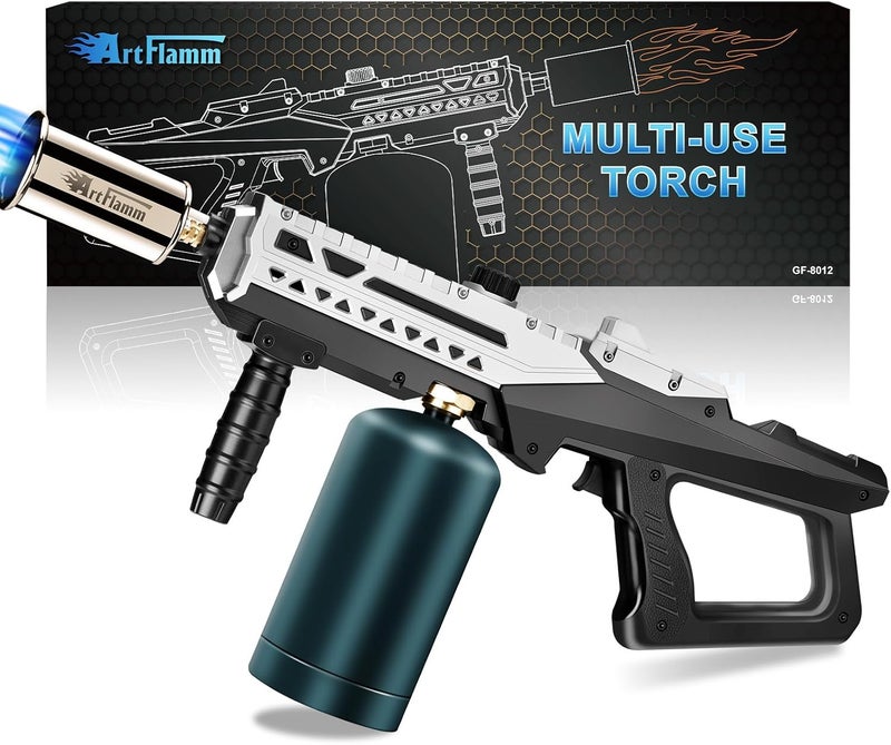 ARTFLAMM Propane Torch - Powerful Grill & Cooking Torch Gun - Adjustable Flamethrower - Culinary Blow Torch for Sous Vide, BBQ, Campfire, Charcoal Wood (Tank Not Included) - Image 1